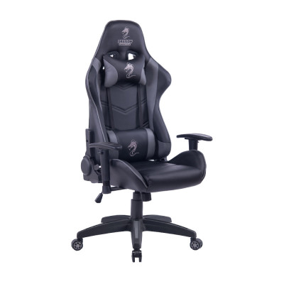 Dragon Gaming Chair GPDRC-OLY-GREY Olympus Detachable Back and Head Cushions Black & Grey