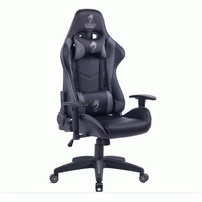  Dragon Gaming Chair GPDRC-OLY-GREY Olympus Detachable Back and Head Cushions Black & Grey 